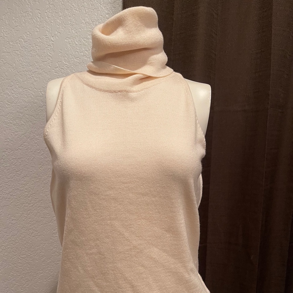 Burberry Sleeveless Turtleneck Merino Wool